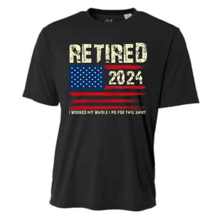 Retired 2024 I Worked My Whole Life For This Retirement Cooling Performance Crew T-Shirt