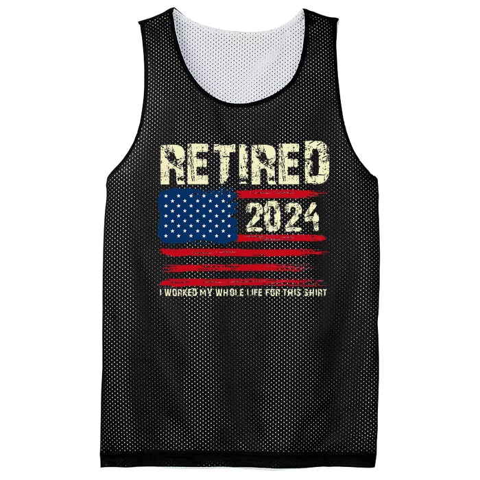 Retired 2024 I Worked My Whole Life For This Retirement Mesh Reversible Basketball Jersey Tank