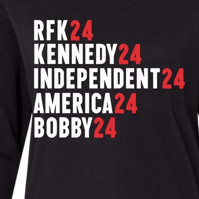 Rfk 24 Kennedy 24 Independent 24 America 24 Bobby 24 Womens Cotton Relaxed Long Sleeve T-Shirt