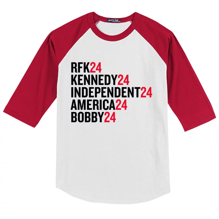 Rfk 24 Kennedy 24 Independent 24 America 24 Bobby 24 Kids Colorblock Raglan Jersey