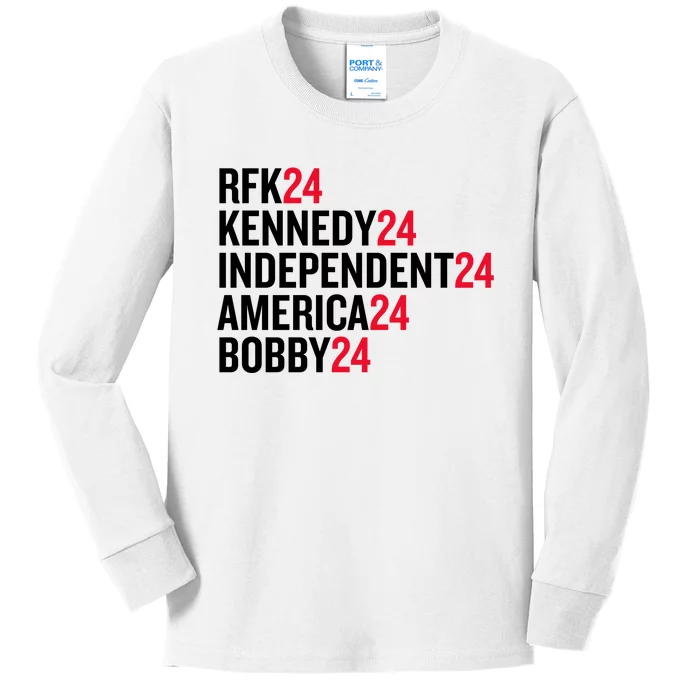 Rfk 24 Kennedy 24 Independent 24 America 24 Bobby 24 Kids Long Sleeve Shirt