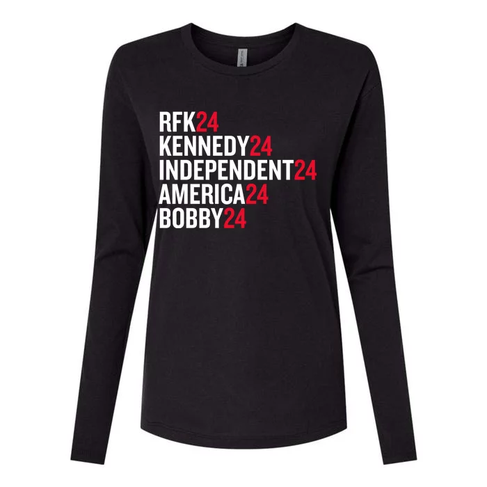 Rfk 24 Kennedy 24 Independent 24 America 24 Bobby 24 Womens Cotton Relaxed Long Sleeve T-Shirt