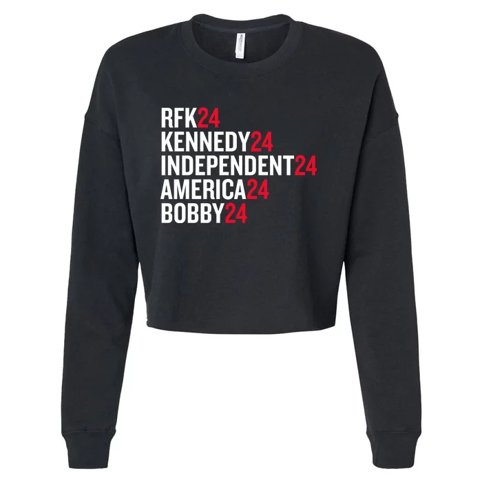 Rfk 24 Kennedy 24 Independent 24 America 24 Bobby 24 Cropped Pullover Crew