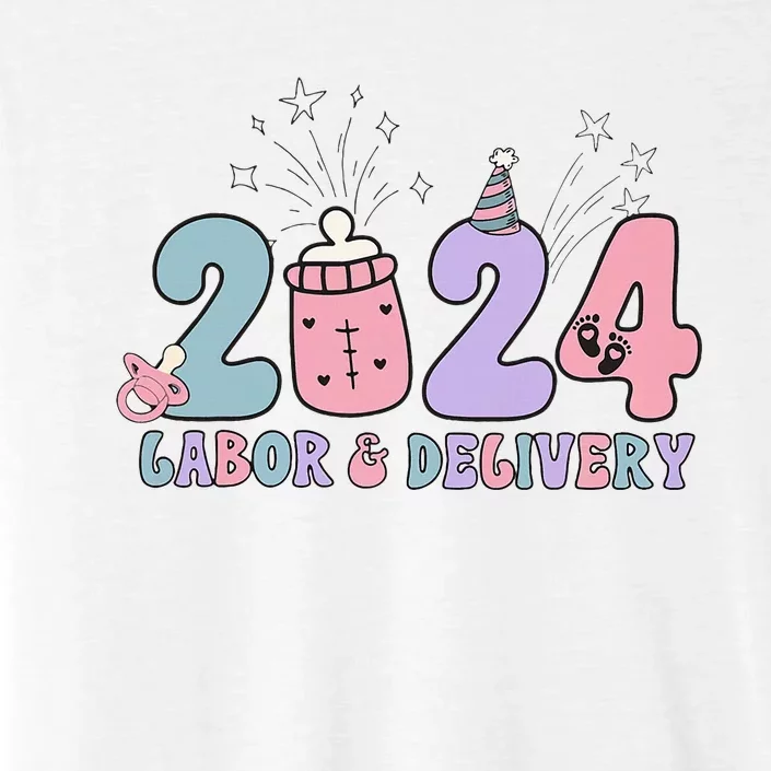 Retro 2024 Labor and Delivery Unit Nurse New Years Eve Rn Np ChromaSoft Performance T-Shirt