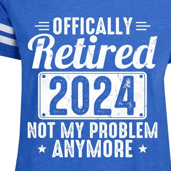 Retired 2024 Not My Problem Anymore Enza Ladies Jersey Football T-Shirt