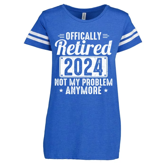 Retired 2024 Not My Problem Anymore Enza Ladies Jersey Football T-Shirt