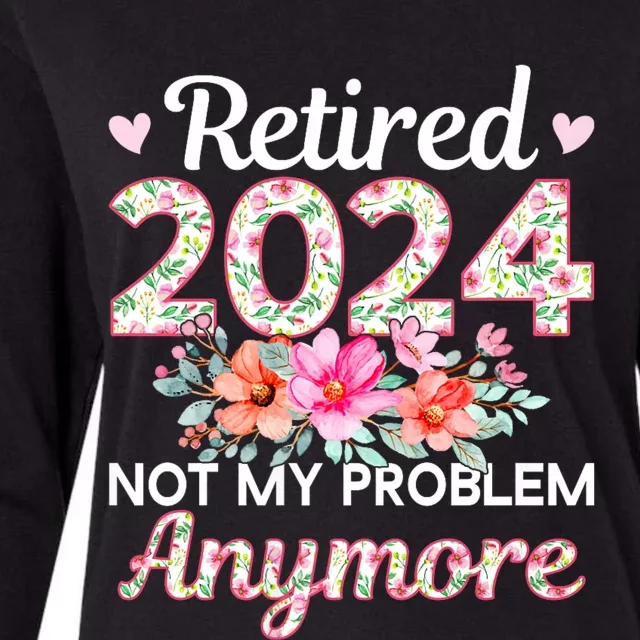 Retired 2024 Not My Problem Anymore Womens Cotton Relaxed Long Sleeve T-Shirt