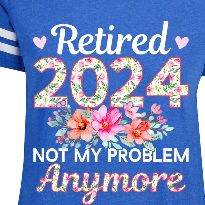 Retired 2024 Not My Problem Anymore Enza Ladies Jersey Football T-Shirt