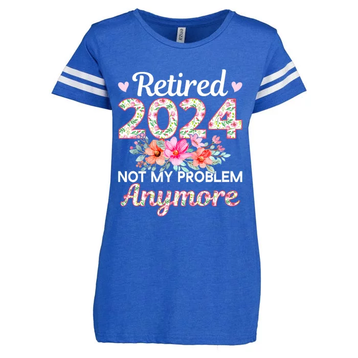 Retired 2024 Not My Problem Anymore Enza Ladies Jersey Football T-Shirt