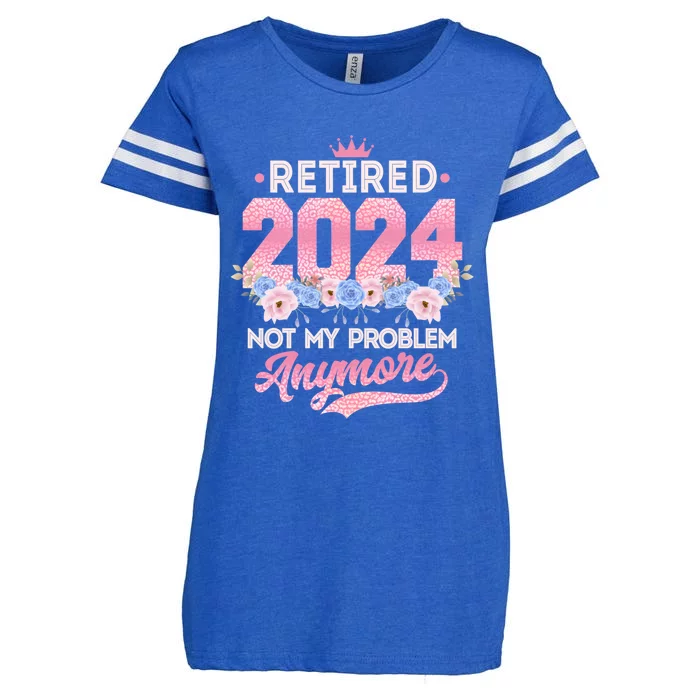 Retired 2024 Not My Problem Anymore Enza Ladies Jersey Football T-Shirt