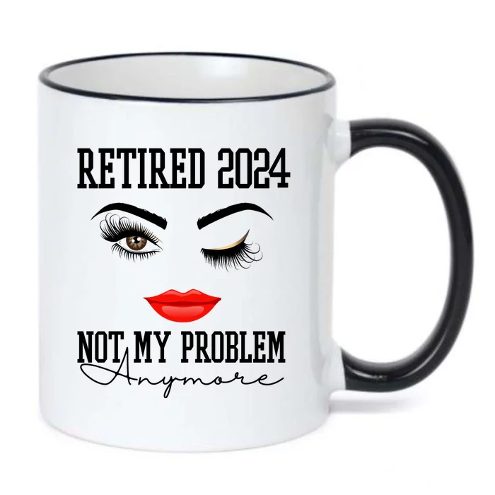 Retired 2024 Not My Problem Anymore Lady Style Black Color Changing Mug