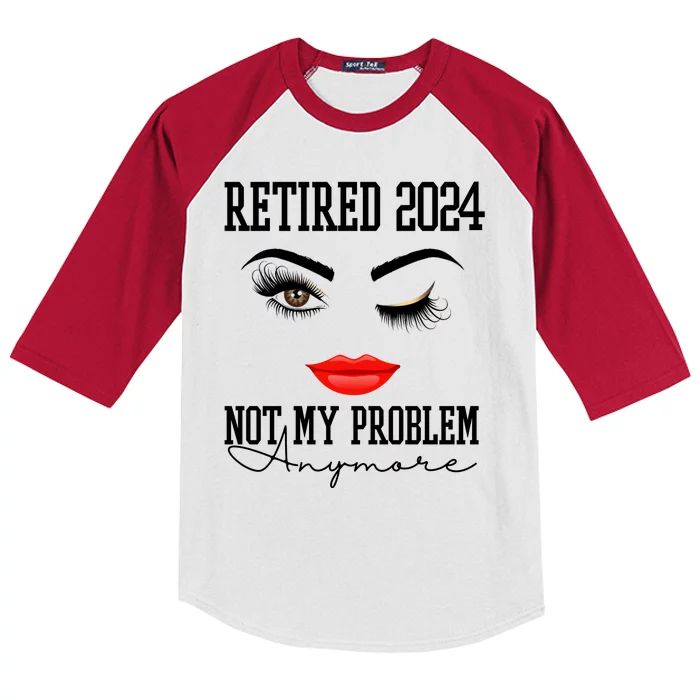 Retired 2024 Not My Problem Anymore Lady Style Kids Colorblock Raglan Jersey