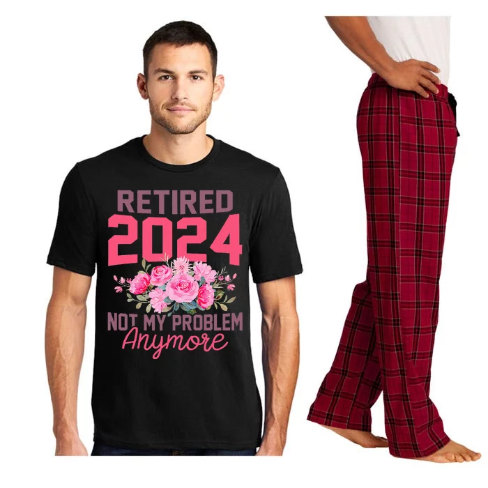 Retired 2024 Not My Problem Retirement Gifts For Women 2024 Pajama Set