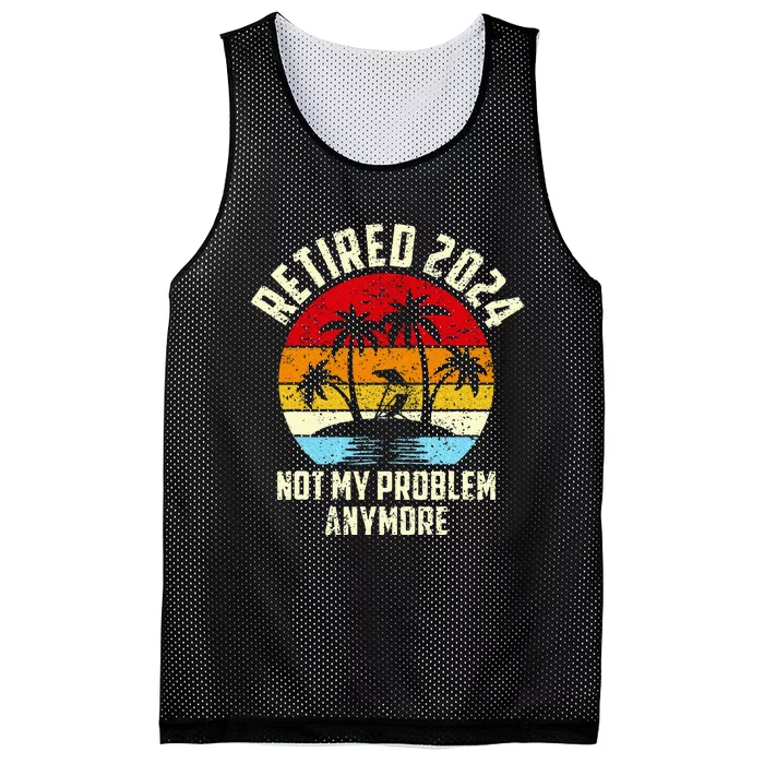 Retired 2024 Not My Problem Anymore Mesh Reversible Basketball Jersey Tank