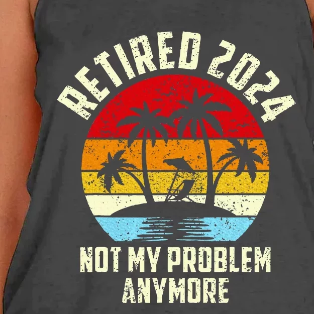 Retired 2024 Not My Problem Anymore Women's Knotted Racerback Tank