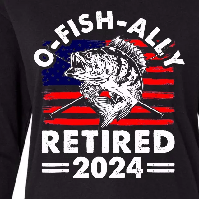 Retirement 2024 O Fish Ally Retired 2024 Fishing Womens Cotton Relaxed Long Sleeve T-Shirt