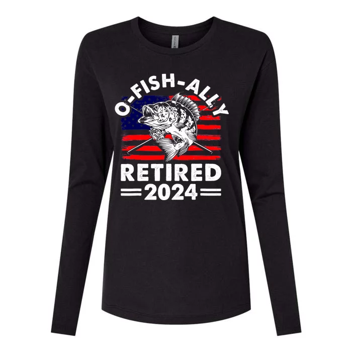 Retirement 2024 O Fish Ally Retired 2024 Fishing Womens Cotton Relaxed Long Sleeve T-Shirt