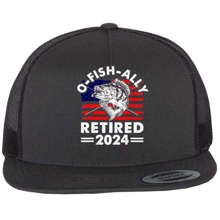 Retirement 2024 O Fish Ally Retired 2024 Fishing Flat Bill Trucker Hat