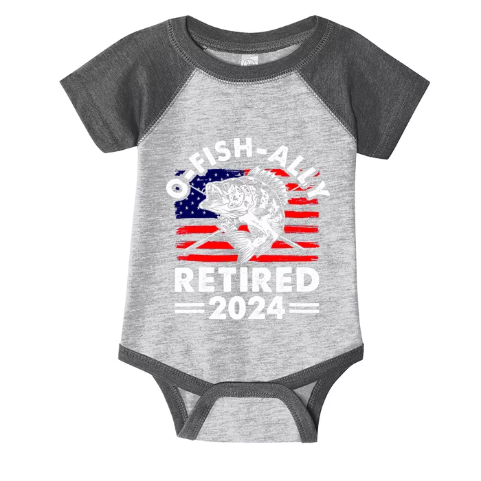 Retirement 2024 O Fish Ally Retired 2024 Fishing Infant Baby Jersey Bodysuit