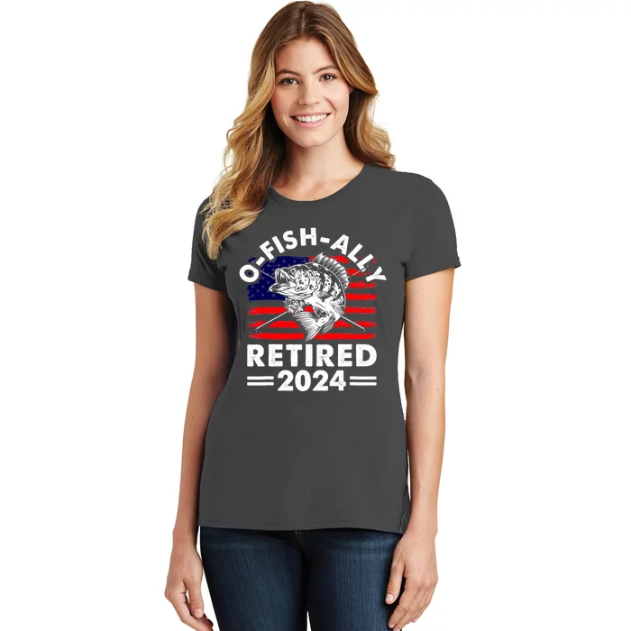 Retirement 2024 O Fish Ally Retired 2024 Fishing Women's T-Shirt