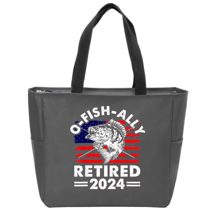 Retirement 2024 O Fish Ally Retired 2024 Fishing Zip Tote Bag