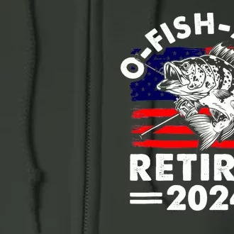 Retirement 2024 O Fish Ally Retired 2024 Fishing Full Zip Hoodie