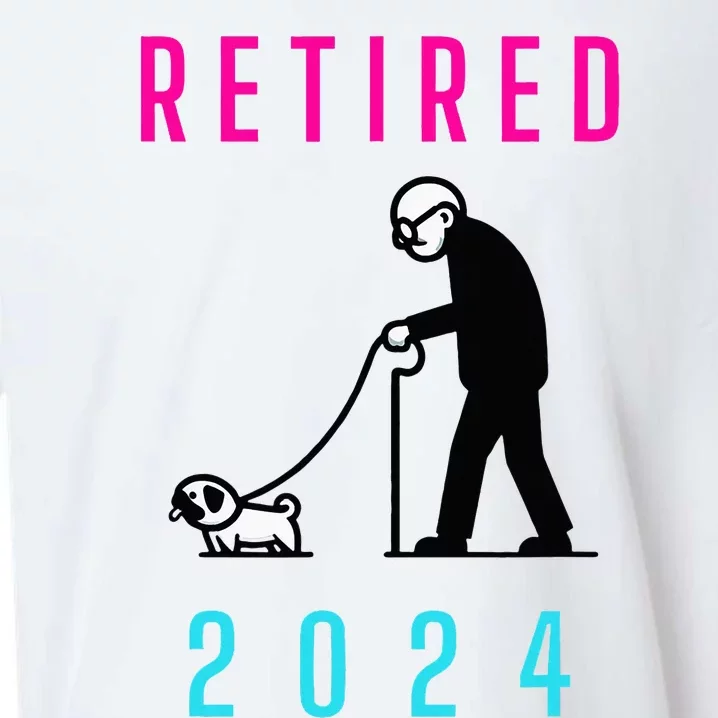 Retired 2024 Pug Owner Retirement Sueded Cloud Jersey T-Shirt