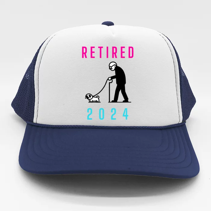 Retired 2024 Pug Owner Retirement Trucker Hat