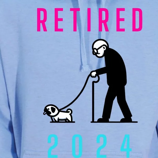 Retired 2024 Pug Owner Retirement Unisex Surf Hoodie