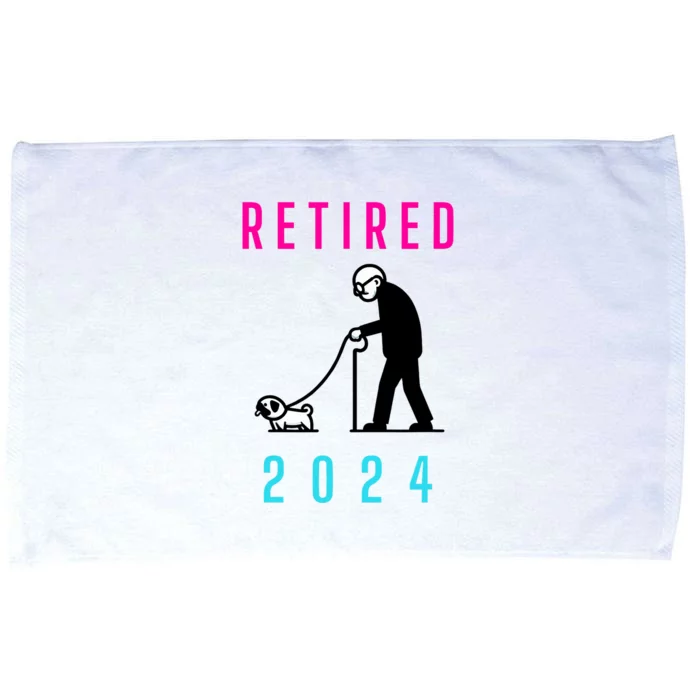 Retired 2024 Pug Owner Retirement Microfiber Hand Towel