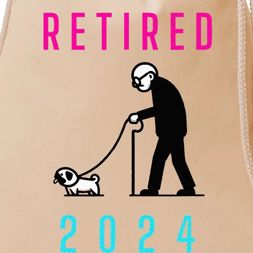 Retired 2024 Pug Owner Retirement Drawstring Bag