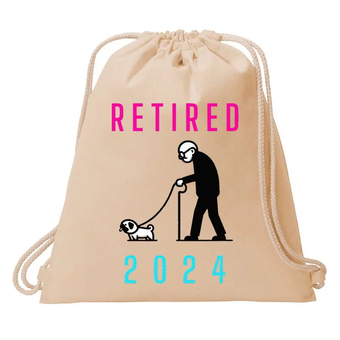 Retired 2024 Pug Owner Retirement Drawstring Bag