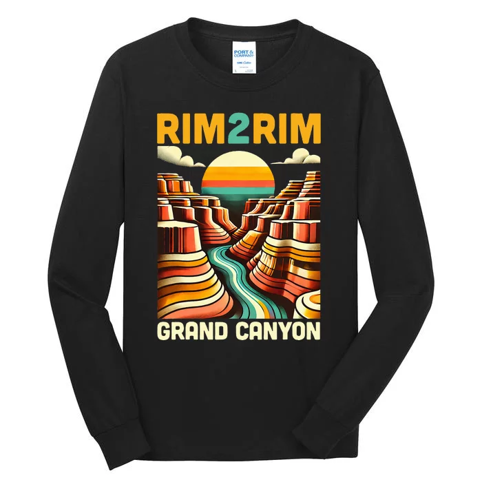 Rim 2 Rim Grand Canyon Trail Run R2r2r Run Hiking Tall Long Sleeve T-Shirt