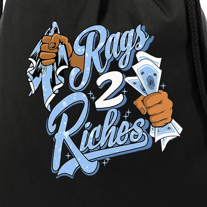 Rags 2 Riches Blue Matching Tee For Men Women Drawstring Bag