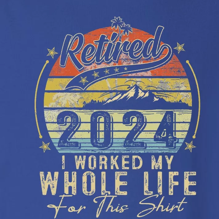 Retired 2024 Retirement Humor Toddler Long Sleeve Shirt