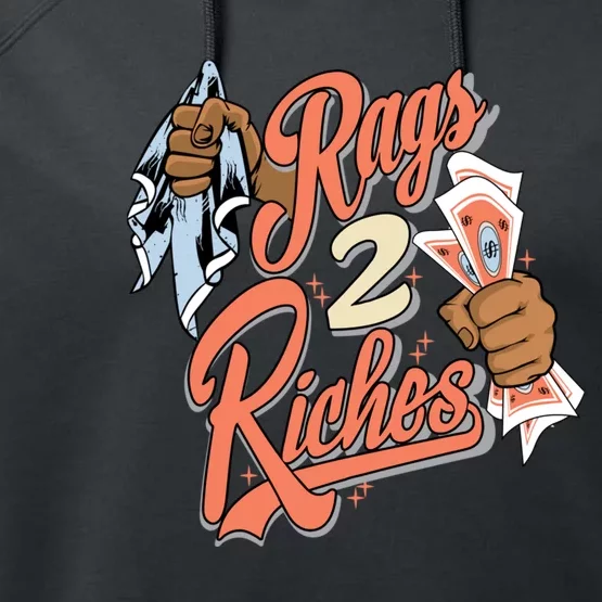 Rag 2 Riches Crimson Bliss 5s Matching Performance Fleece Hoodie