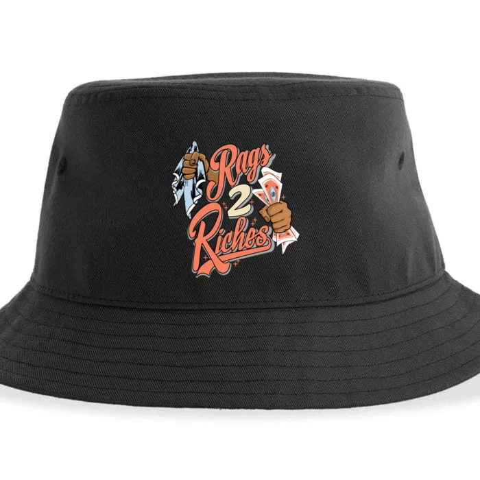 Rag 2 Riches Crimson Bliss 5s Matching Sustainable Bucket Hat