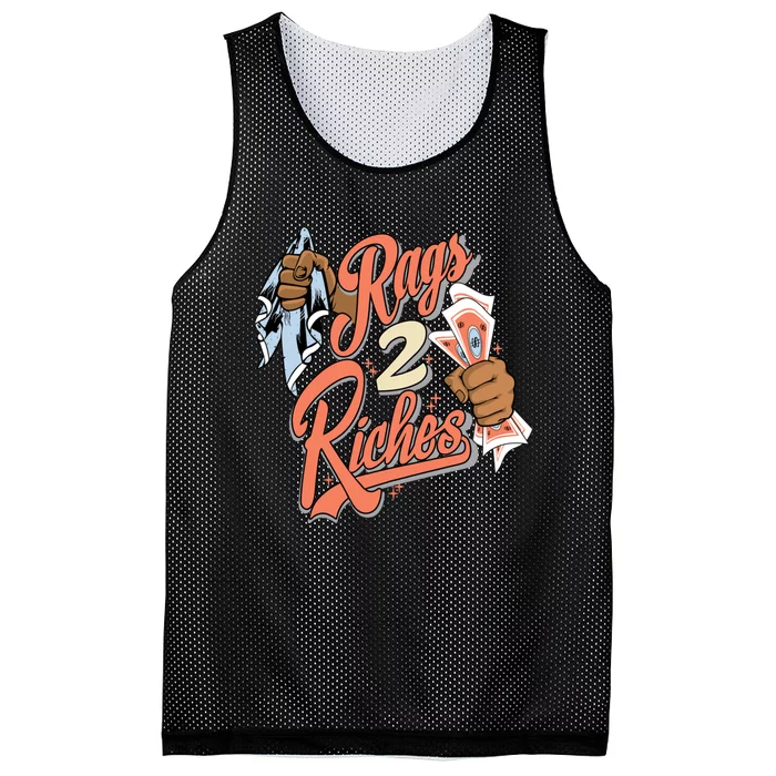 Rag 2 Riches Crimson Bliss 5s Matching Mesh Reversible Basketball Jersey Tank