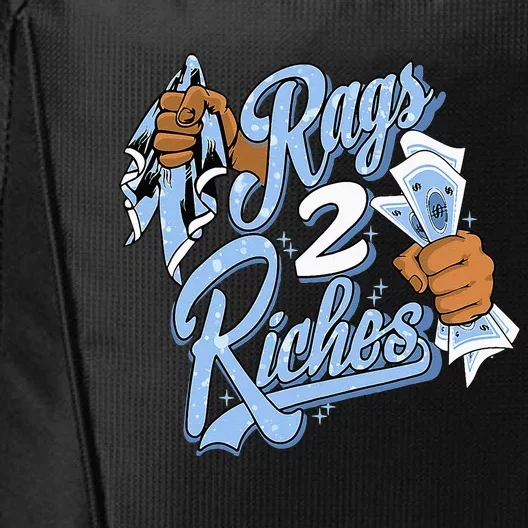 Rags 2 Riches Blue Matching Tee For Men Women City Backpack