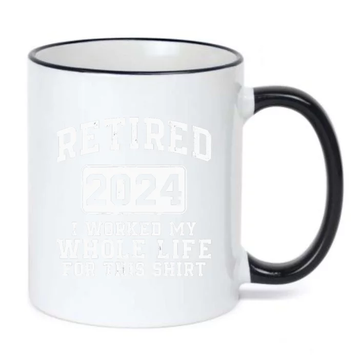 Retired 2024 Retirement Humor Black Color Changing Mug