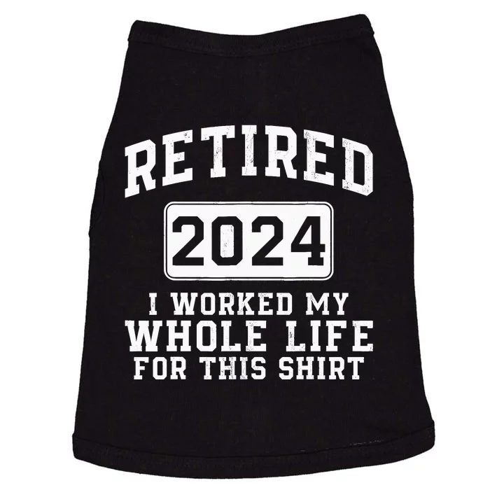 Retired 2024 Retirement Humor Doggie Tank