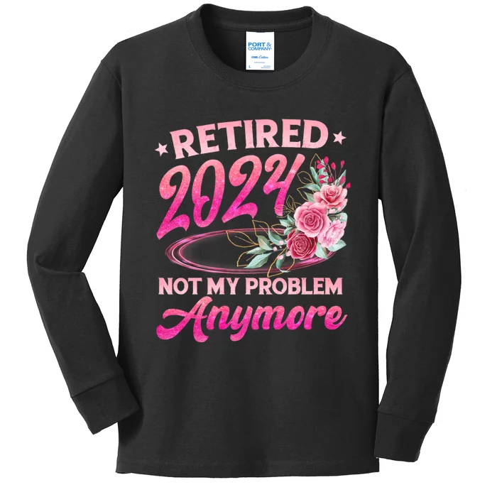 Retire 2024 Kids Long Sleeve Shirt