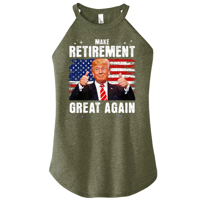 Retired 2024 Retirement 2024 Retiring 2024 Trump Great Again Women’s Perfect Tri Rocker Tank