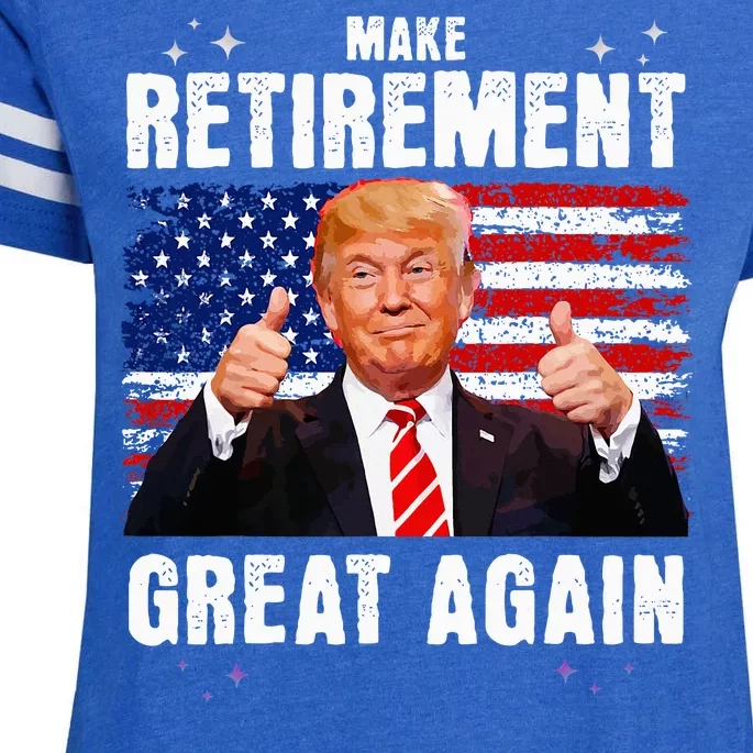 Retired 2024 Retirement 2024 Retiring 2024 Trump Great Again Enza Ladies Jersey Football T-Shirt