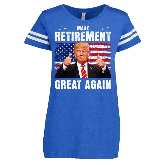 Retired 2024 Retirement 2024 Retiring 2024 Trump Great Again Enza Ladies Jersey Football T-Shirt