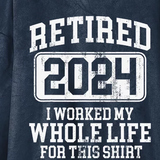 Retired 2024 Retirement Hooded Wearable Blanket