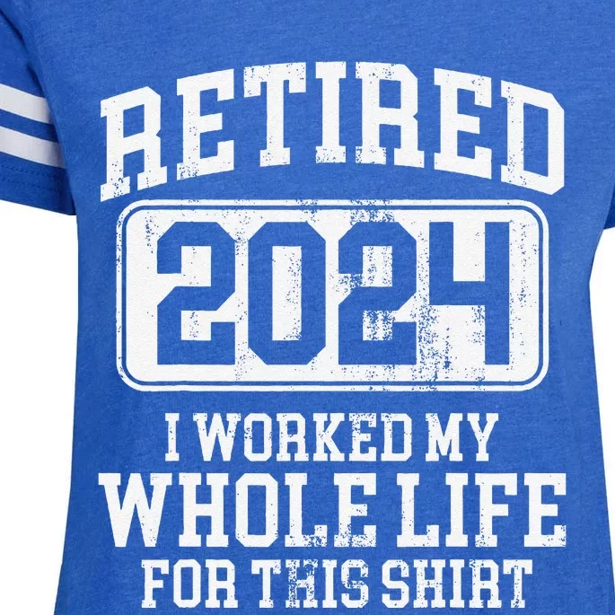 Retired 2024 Retirement Enza Ladies Jersey Football T-Shirt