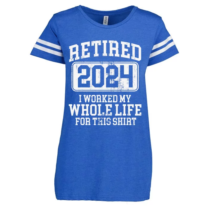 Retired 2024 Retirement Enza Ladies Jersey Football T-Shirt