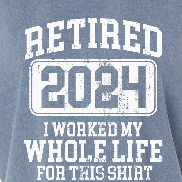 Retired 2024 Retirement Humor Garment-Dyed Women's Muscle Tee