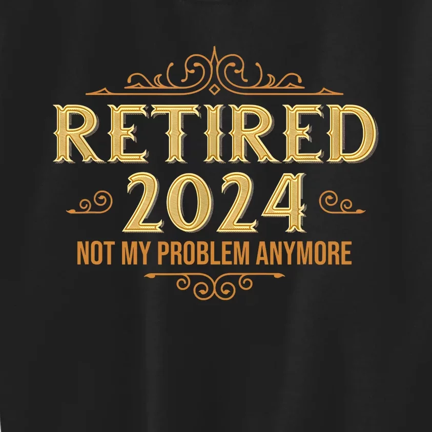 Retired 2024 Retirement Funny Kids Sweatshirt